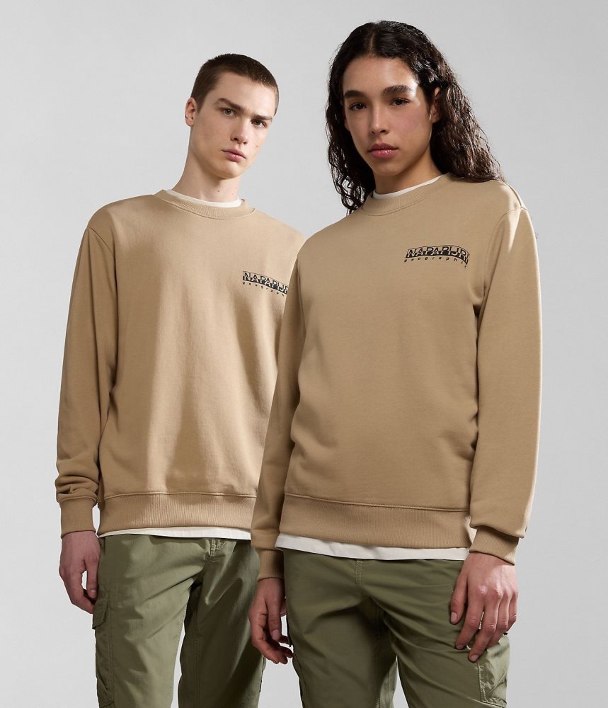 Φούτερ Napapijri Faber Sweatshirt γυναικεια Μπεζ | 653XRQVAK