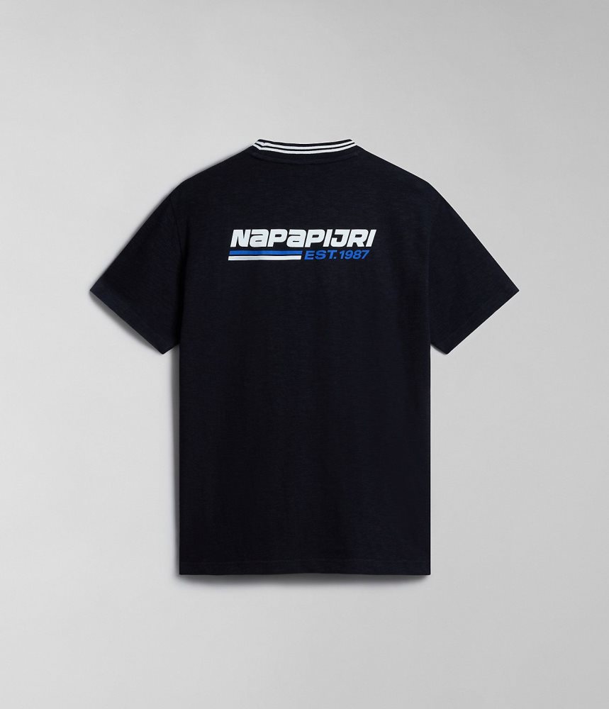 μπλουζακια Napapijri Grober Short Sleeve T-Shirt γυναικεια μαυρα | 035THOACI