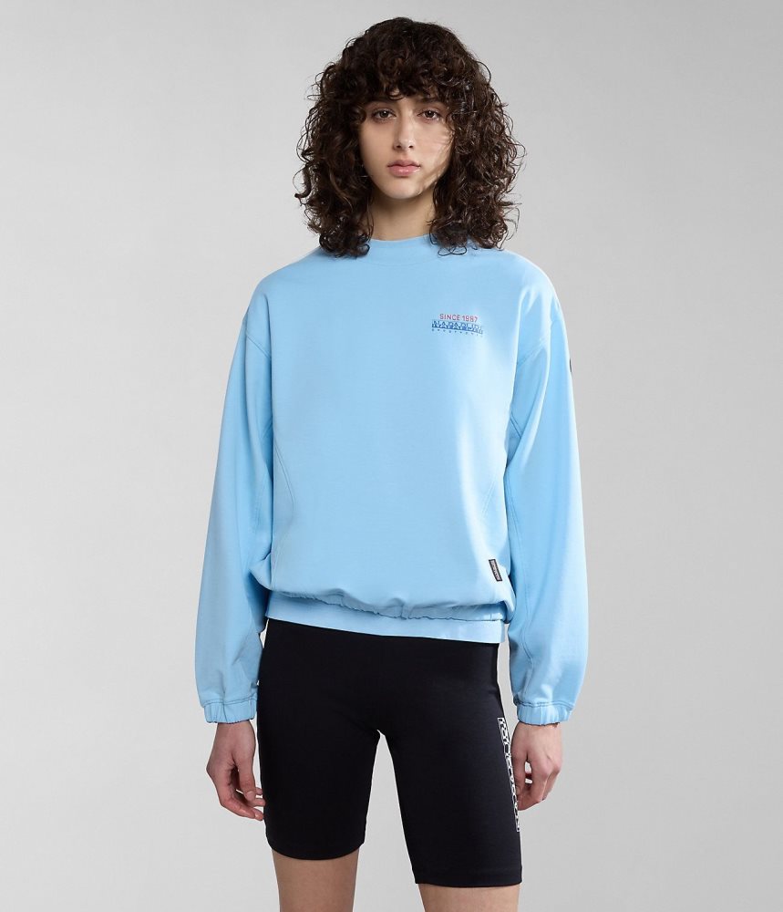 Φούτερ Napapijri Keith Sweatshirt γυναικεια ανοιχτο μπλε | 761CLDATE