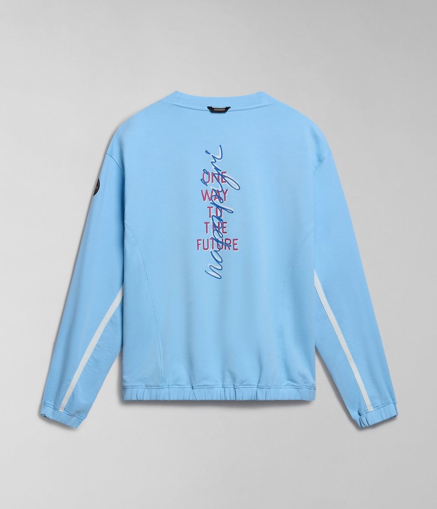 Φούτερ Napapijri Keith Sweatshirt γυναικεια ανοιχτο μπλε | 761CLDATE