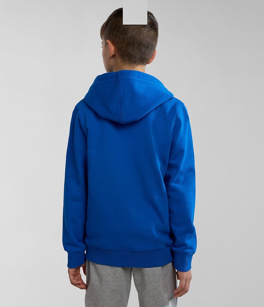 Φούτερ Napapijri Kitik Full-Zip Hoodie (4-16 YEARS) παιδικα μπλε | 091INZJQG