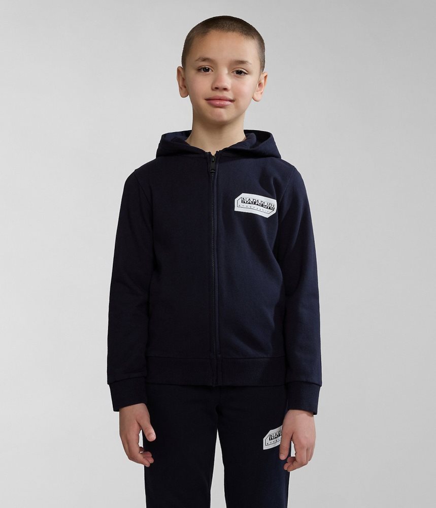 Φούτερ Napapijri Kitik Full-Zip Hoodie (4-16 YEARS) παιδικα σκούρο μπλε | 801AUFRZI