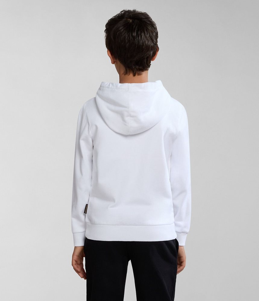 Φούτερ Napapijri Kitik Full-Zip Hoodie (4-16 YEARS) παιδικα ασπρα | 613LHWNQX