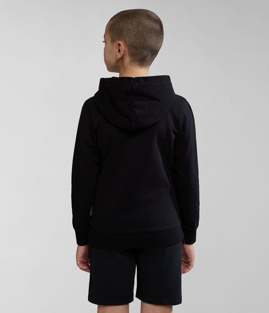 Φούτερ Napapijri Kitik Full-Zip Hoodie (4-16 YEARS) παιδικα μαυρα | 471FGJLHM