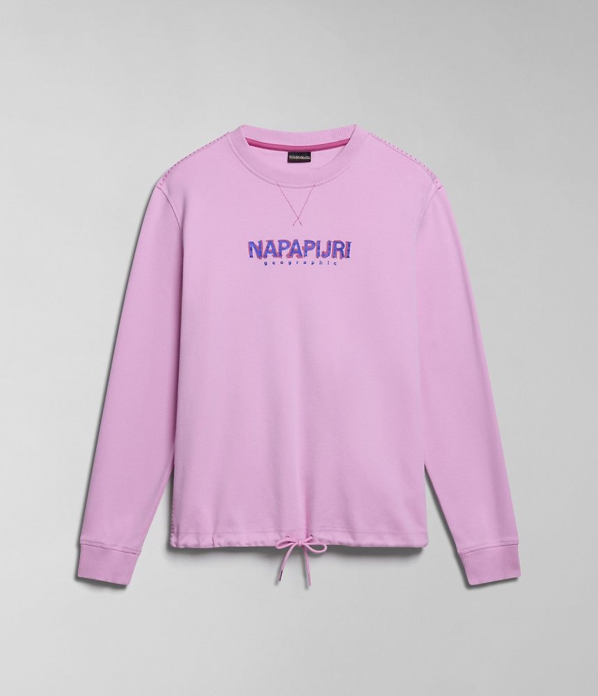 Φούτερ Napapijri Kreis Sweatshirt γυναικεια ροζ | 187XGAQHU