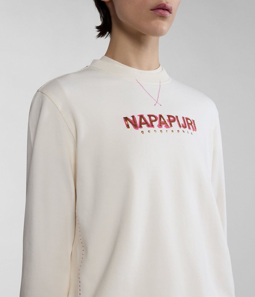 Φούτερ Napapijri Kreis Sweatshirt γυναικεια ασπρα | 683BRXJZL