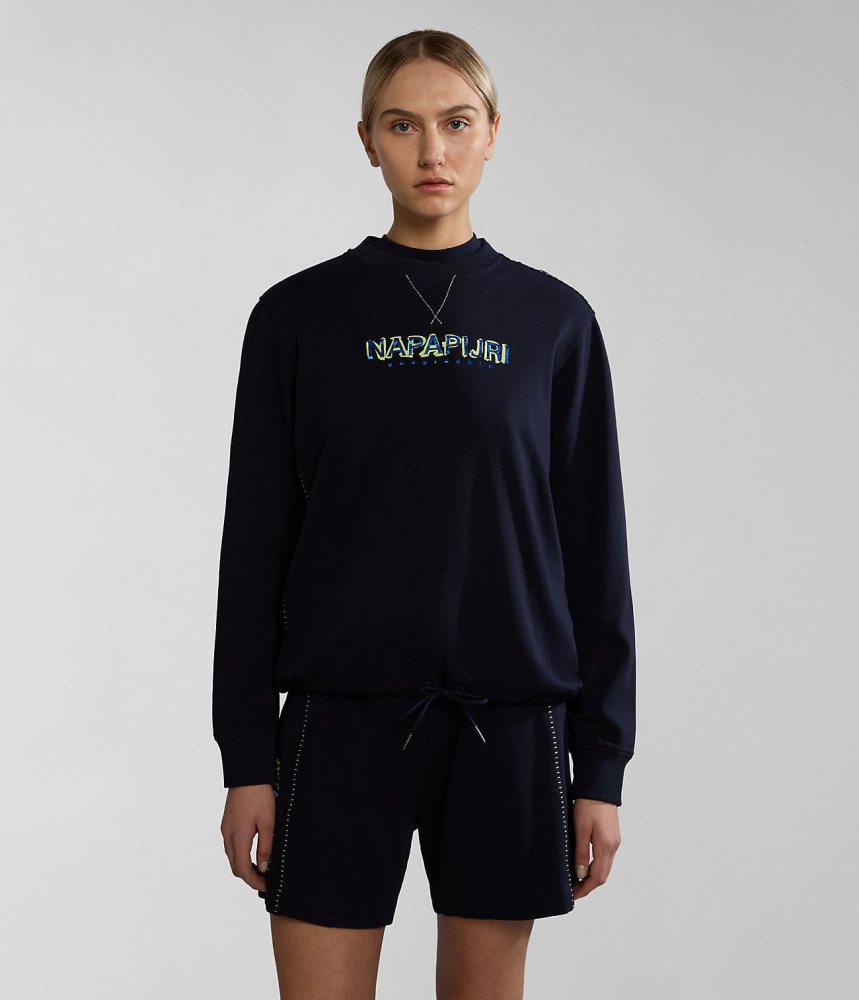 Φούτερ Napapijri Kreis Sweatshirt γυναικεια σκούρο μπλε | 369GEFXQY