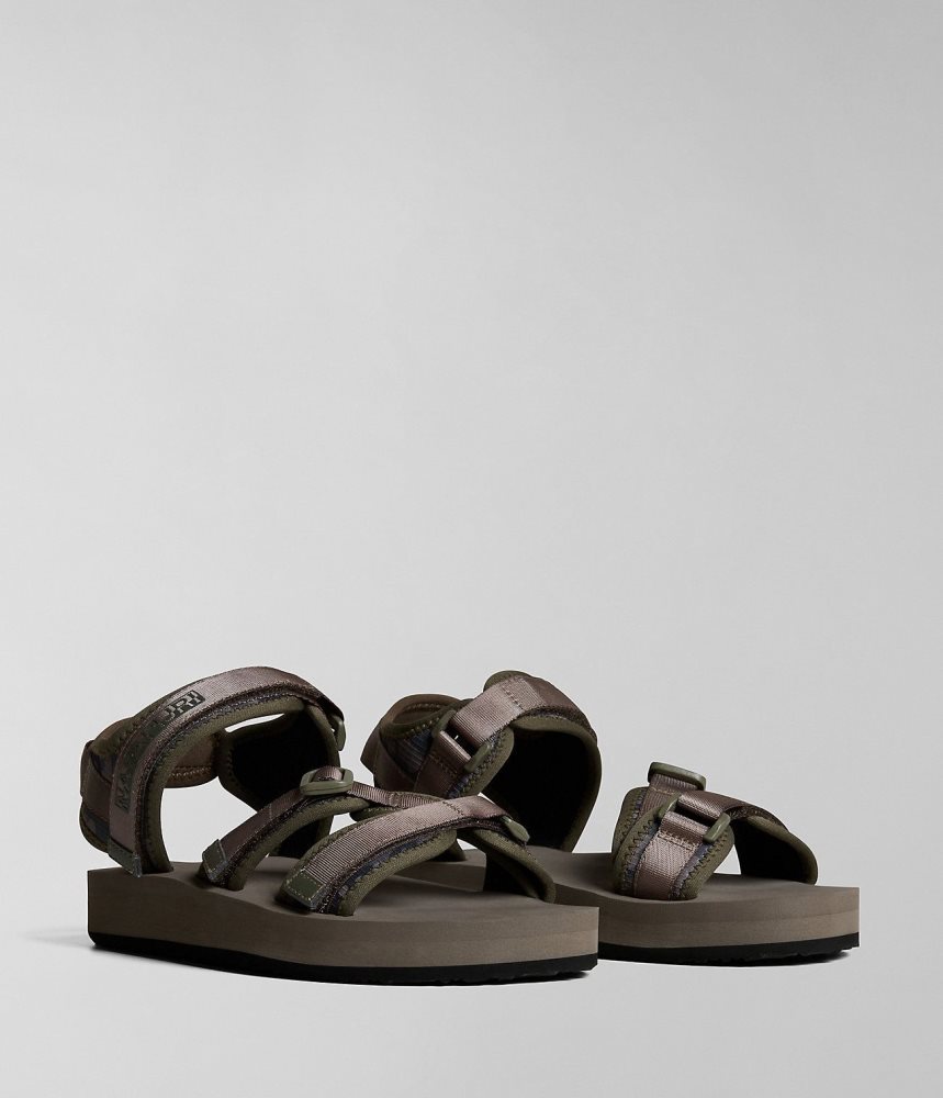 Σανδαλια Napapijri Lark Camouflage Sandals ανδρικα Multicolour | 673PBVXFH