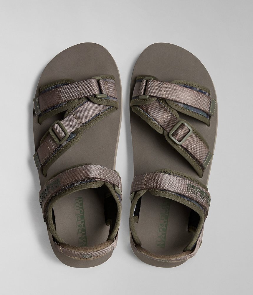 Σανδαλια Napapijri Lark Camouflage Sandals ανδρικα Multicolour | 673PBVXFH