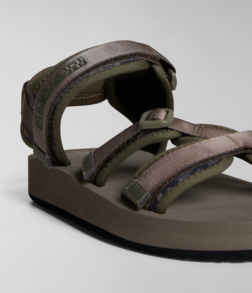 Σανδαλια Napapijri Lark Camouflage Sandals ανδρικα Multicolour | 673PBVXFH