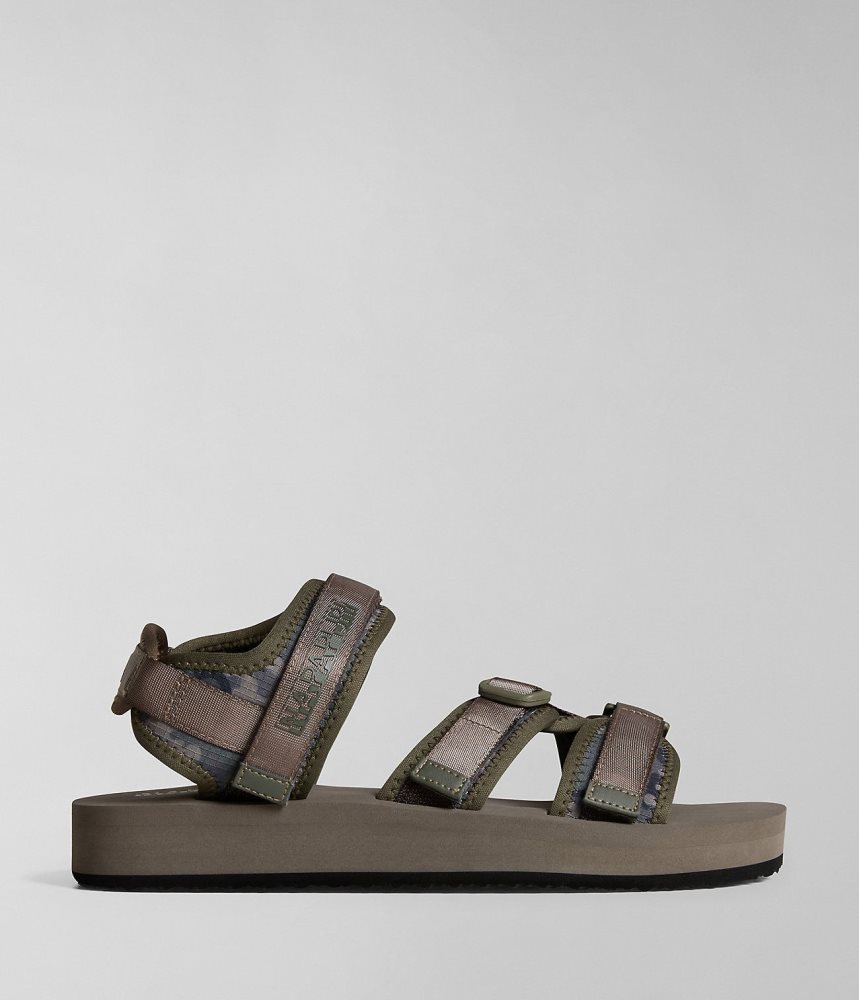 Σανδαλια Napapijri Lark Camouflage Sandals ανδρικα Multicolour | 673PBVXFH