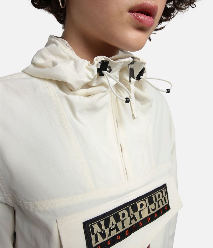 Αντιανεμικό Napapijri Rainforest Summer Anorak Jacket γυναικεια ασπρα | 071KXIMHP