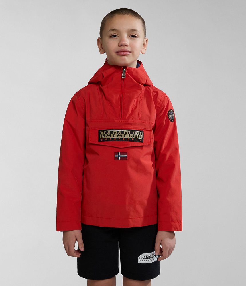 Αντιανεμικό Napapijri Rainforest Summer Anorak Jacket (4-16 YEARS) παιδικα κοκκινα | 796ZURCJG