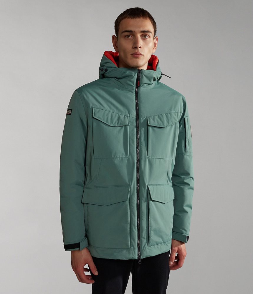 Μπουφάν Parka Napapijri Field Jacket ανδρικα πρασινο | 658LNFUMA