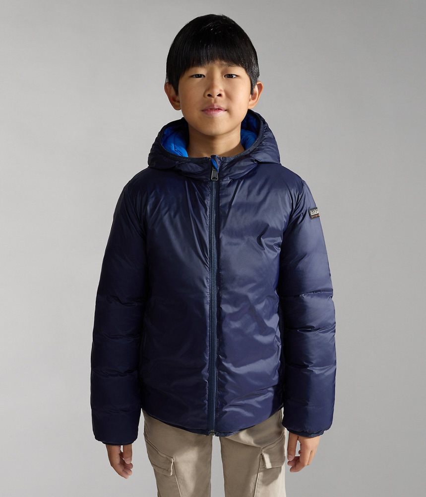 Μπουφαν Φουσκωτο Napapijri Aerons Puffer Jacket (4-16 YEARS) παιδικα μπλε | 408CYFMAN