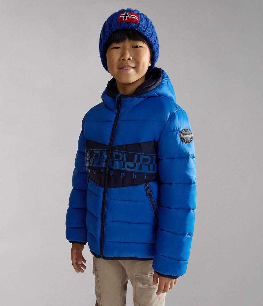 Μπουφαν Φουσκωτο Napapijri Aerons Puffer Jacket (4-16 YEARS) παιδικα μπλε | 408CYFMAN