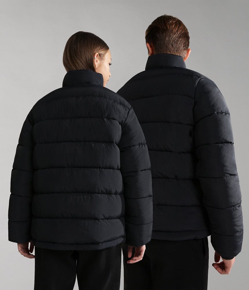 Μπουφάν Βροχής Napapijri Bachar Puffer Jacket (10-16 YEARS) παιδικα μαυρα | 847BVLXRH