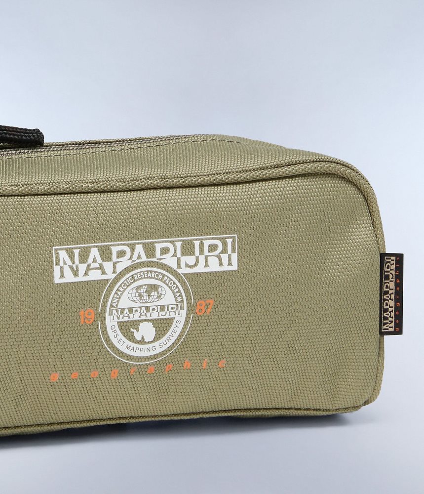 μικρά πορτοφόλια Napapijri Boussine Pencil Case γυναικεια πρασινο | 142SQGNEH