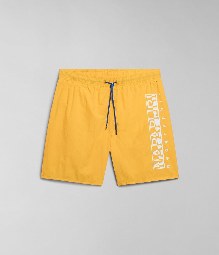 Αγωνιστικο Μαγιο Napapijri Box Swimming Trunks ανδρικα κίτρινα | 086HGSRUB