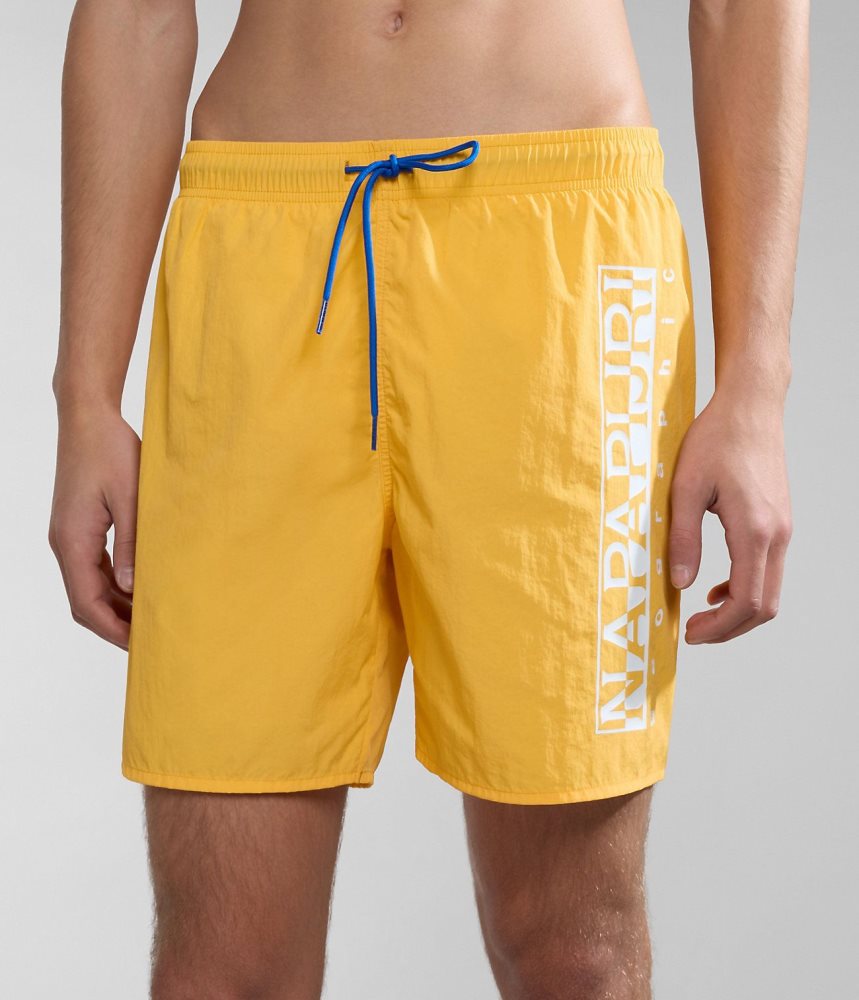 Αγωνιστικο Μαγιο Napapijri Box Swimming Trunks ανδρικα κίτρινα | 086HGSRUB