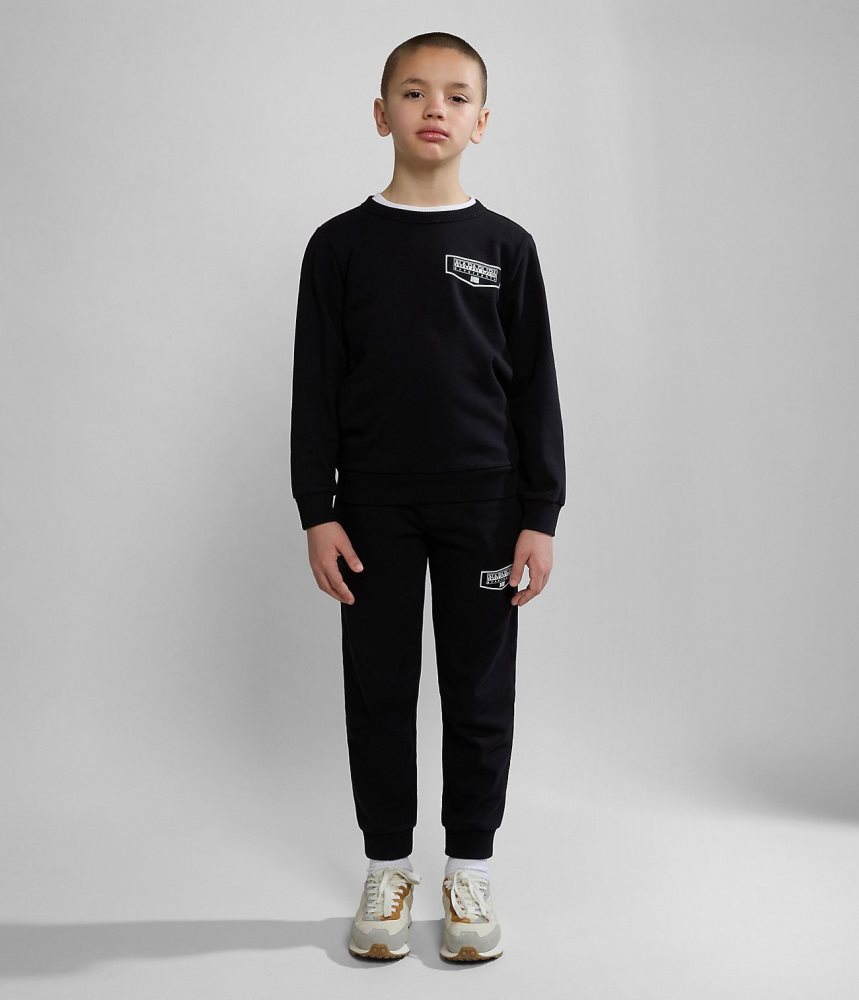 αθλητικεσ φορμεσ Napapijri Cree Tracksuit (4-16 YEARS) παιδικα μαυρα | 152PNHJSO