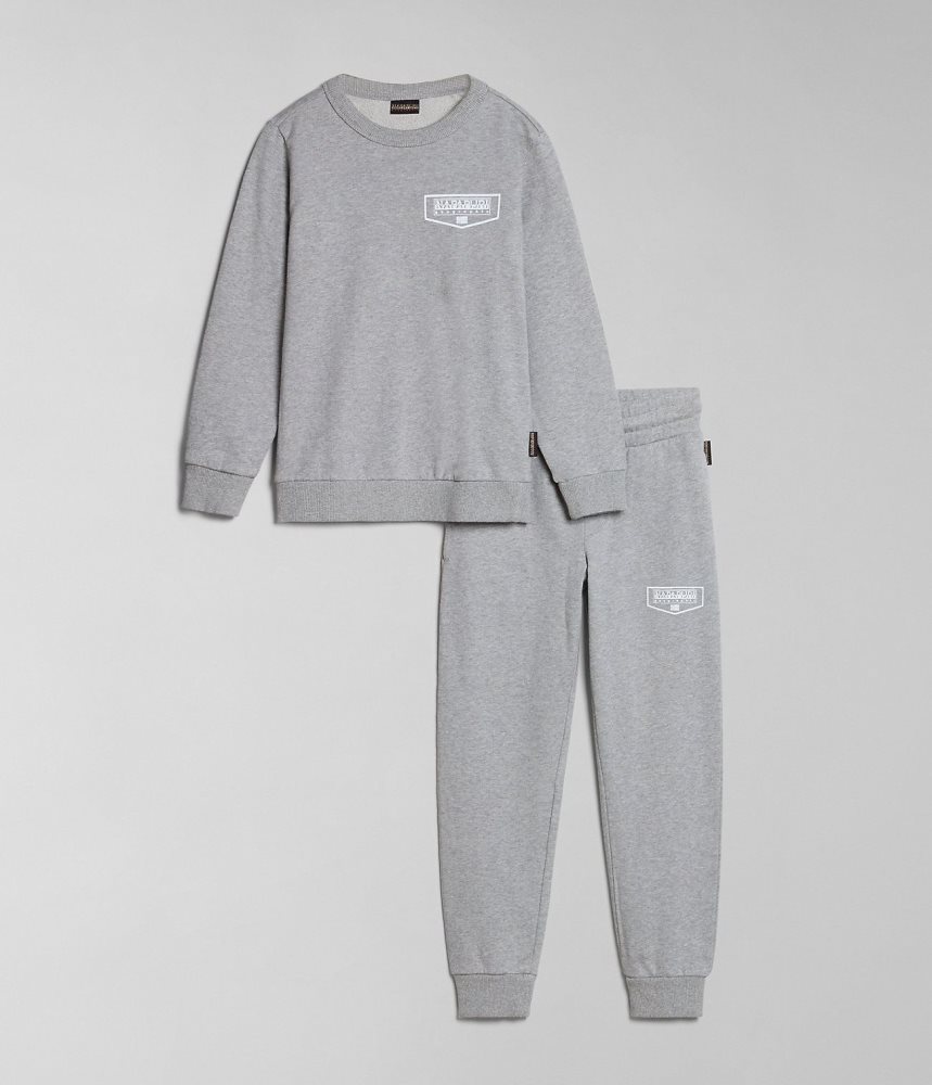 αθλητικεσ φορμεσ Napapijri Cree Tracksuit (4-16 YEARS) παιδικα γκρι | 569TMXBIN