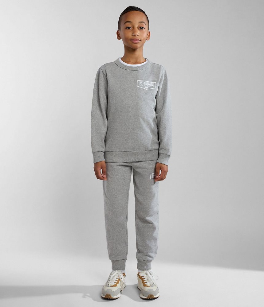 αθλητικεσ φορμεσ Napapijri Cree Tracksuit (4-16 YEARS) παιδικα γκρι | 569TMXBIN