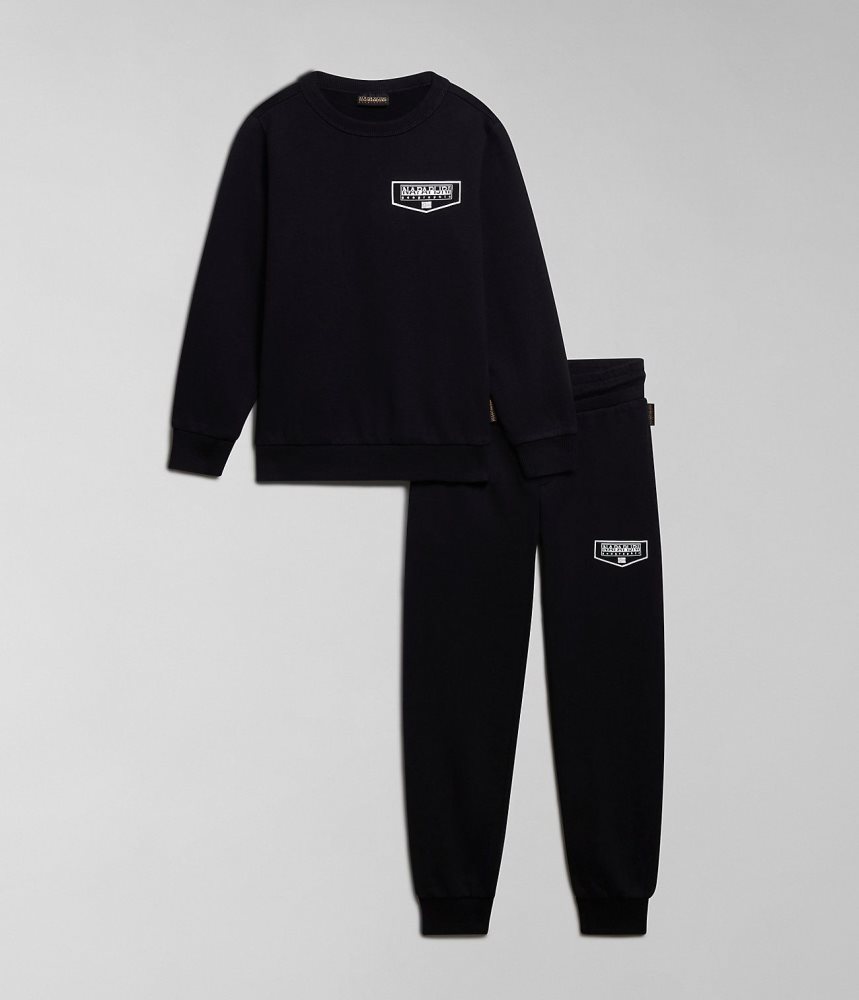 αθλητικεσ φορμεσ Napapijri Cree Tracksuit (4-16 YEARS) παιδικα μαυρα | 345UJKXGN