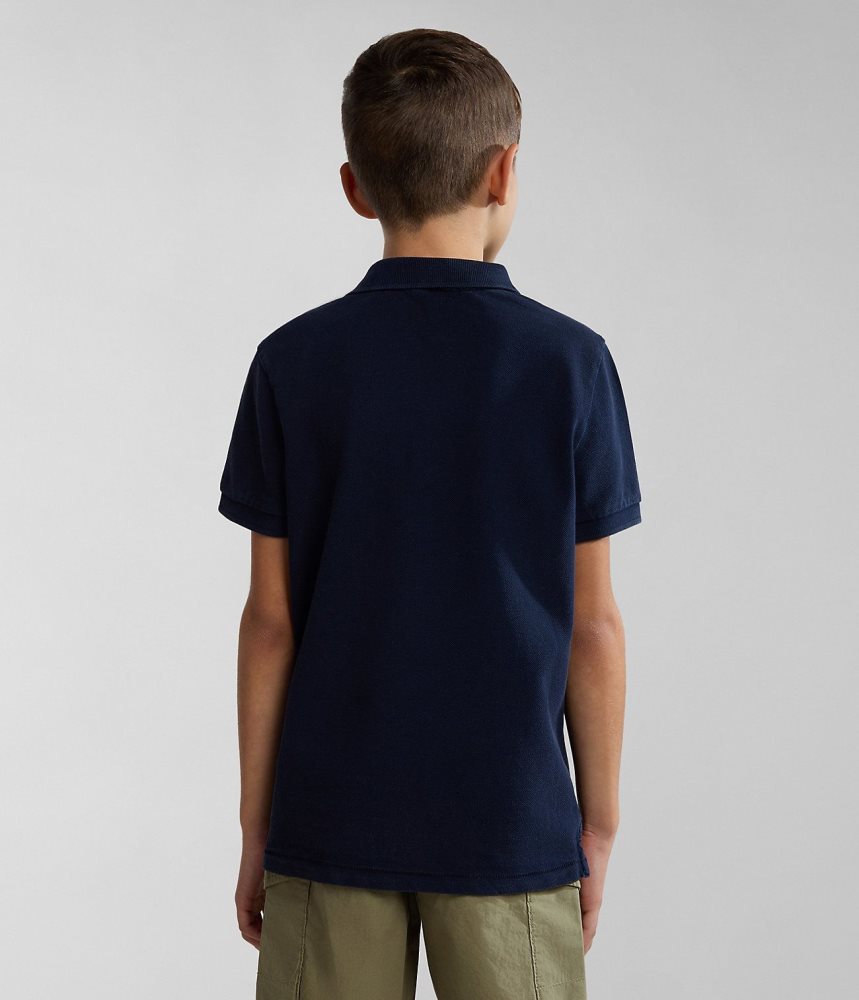 μπλουζακια πολο Napapijri Elbas Short Sleeve Polo Shirt (4-16 YEARS) παιδικα σκούρο μπλε | 586TRUDQE