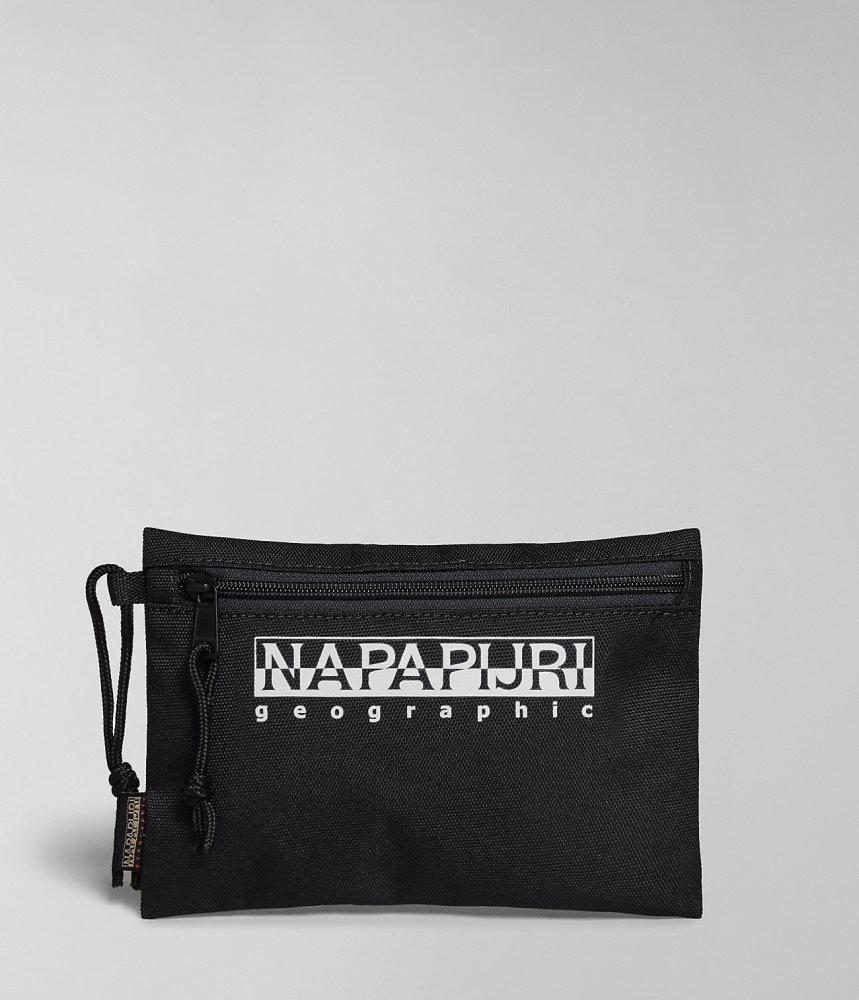 μικρά πορτοφόλια Napapijri Hornby Pencil Case παιδικα μαυρα | 961OHVTWC