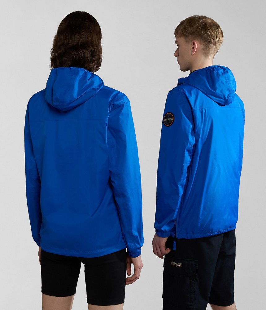 Μπουφάν Βροχής Napapijri Rainforest Ripstop Anorak Jacket - Unisex γυναικεια μπλε | 103IFWAZB