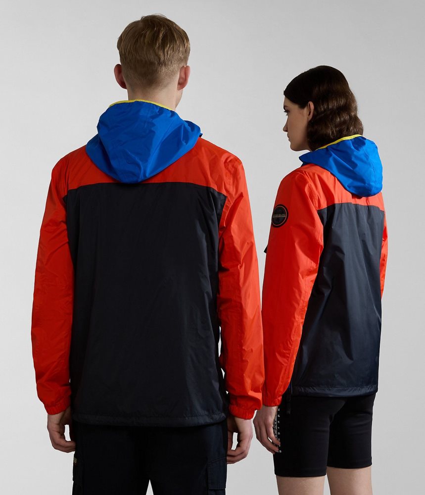 Μπουφάν Βροχής Napapijri Rainforest Ripstop Anorak Jacket - Unisex ανδρικα Multicolour | 407BWFLOQ