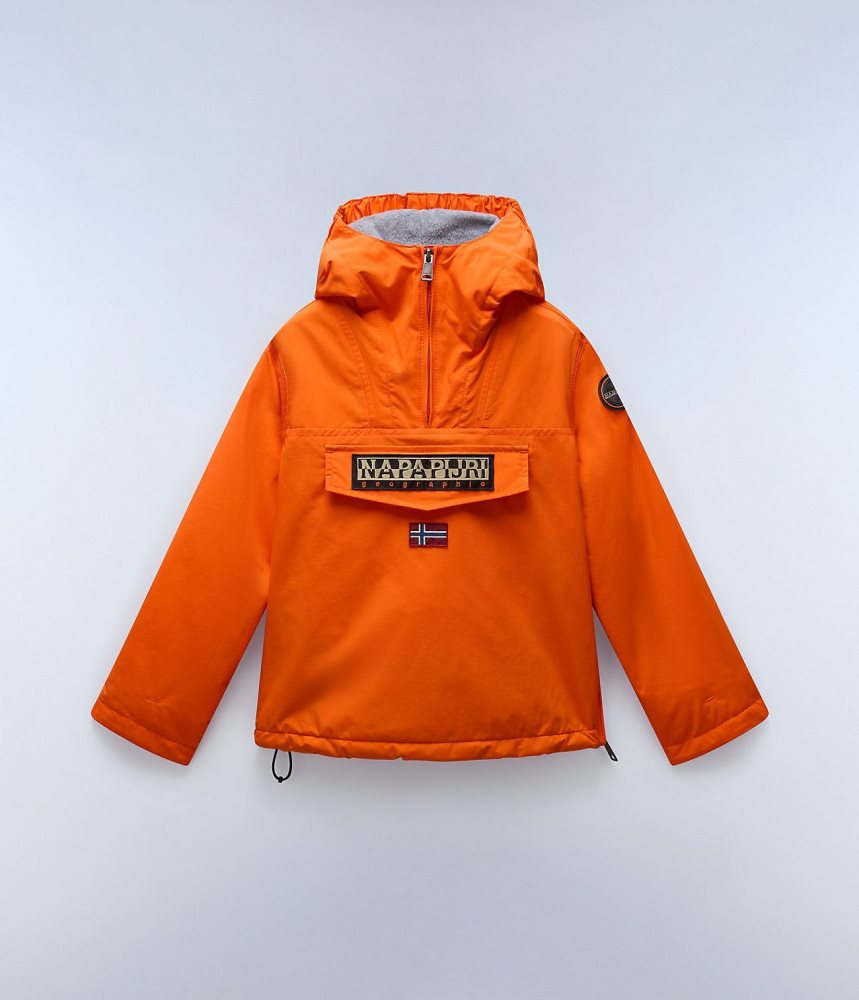 Μπουφάν Βροχής Napapijri Rainforest Winter Anorak Jacket (4-16 YEARS) παιδικα πορτοκαλι κοκκινα | 714ORFGUQ