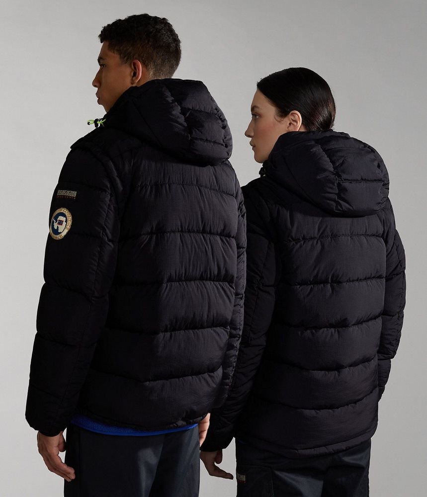 Μπουφαν Φουσκωτο Napapijri Rick Puffer Jacket ανδρικα μαυρα | 801GCUNBD