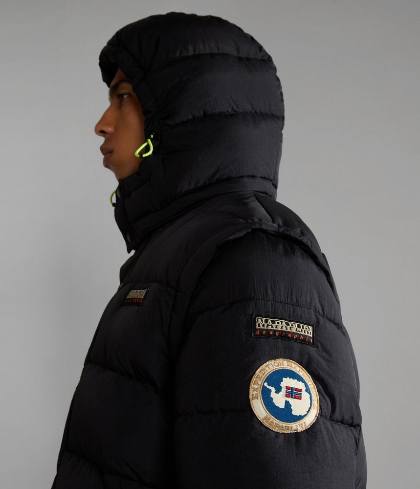 Μπουφαν Φουσκωτο Napapijri Rick Puffer Jacket ανδρικα μαυρα | 801GCUNBD