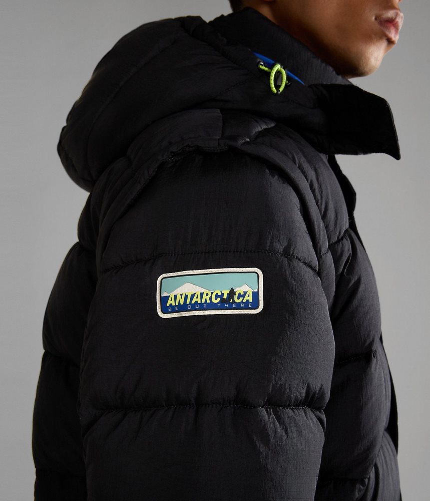 Μπουφαν Φουσκωτο Napapijri Rick Puffer Jacket ανδρικα μαυρα | 801GCUNBD