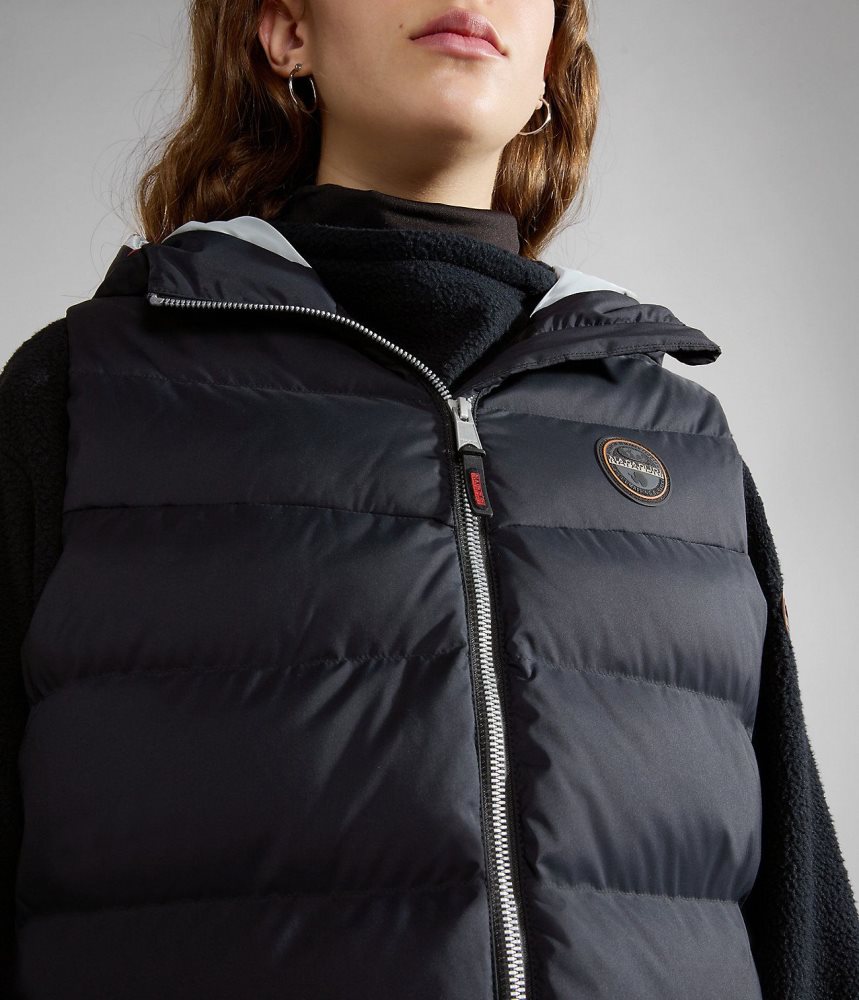 Μπουφαν Φουσκωτο Napapijri Thermo Puffer Vest γυναικεια μαυρα | 871HJIGZL