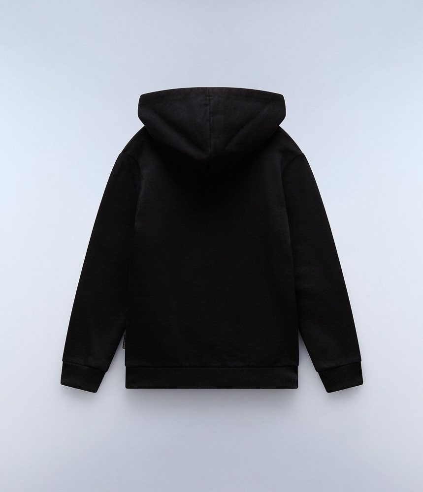 Φουτερ με Κουκουλα Napapijri Balis Hoodie (4-16 YEARS) παιδικα μαυρα | 249MBUIOS