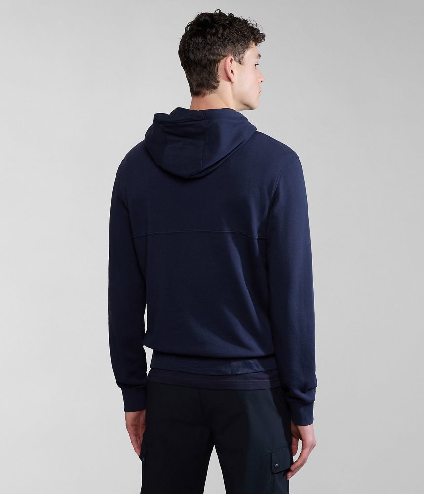 Φουτερ με Κουκουλα Napapijri Bollo Summer Hoodie ανδρικα σκούρο μπλε | 139AYUZRM