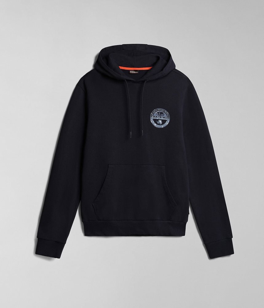 Φουτερ με Κουκουλα Napapijri Bollo Summer Hoodie ανδρικα σκούρο μπλε | 139AYUZRM