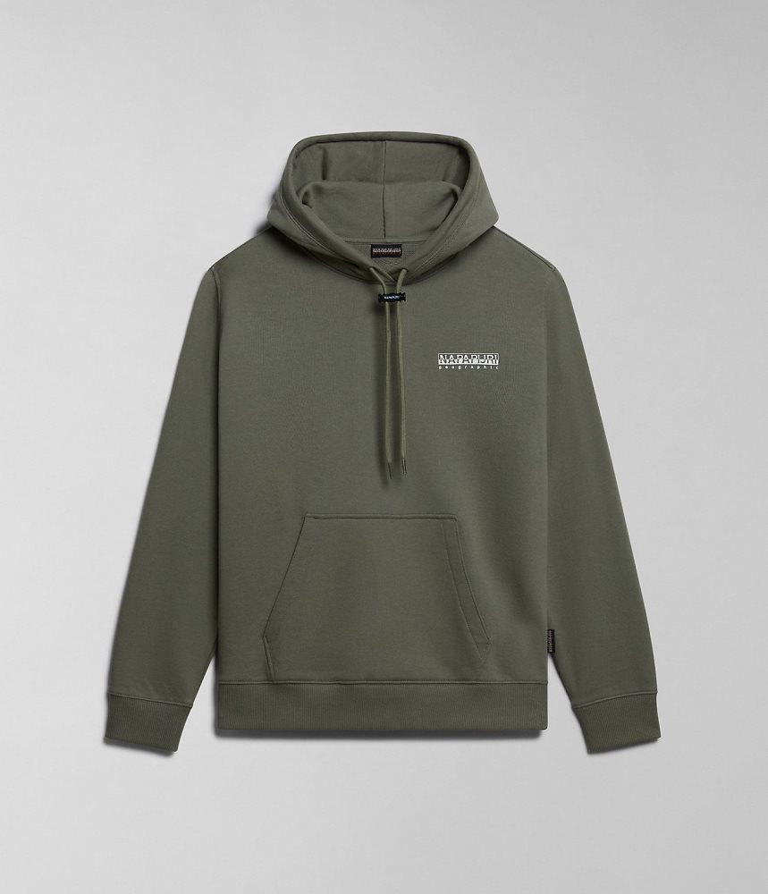 Φουτερ με Κουκουλα Napapijri Faber Hoodie γυναικεια πρασινο | 164POZTGS