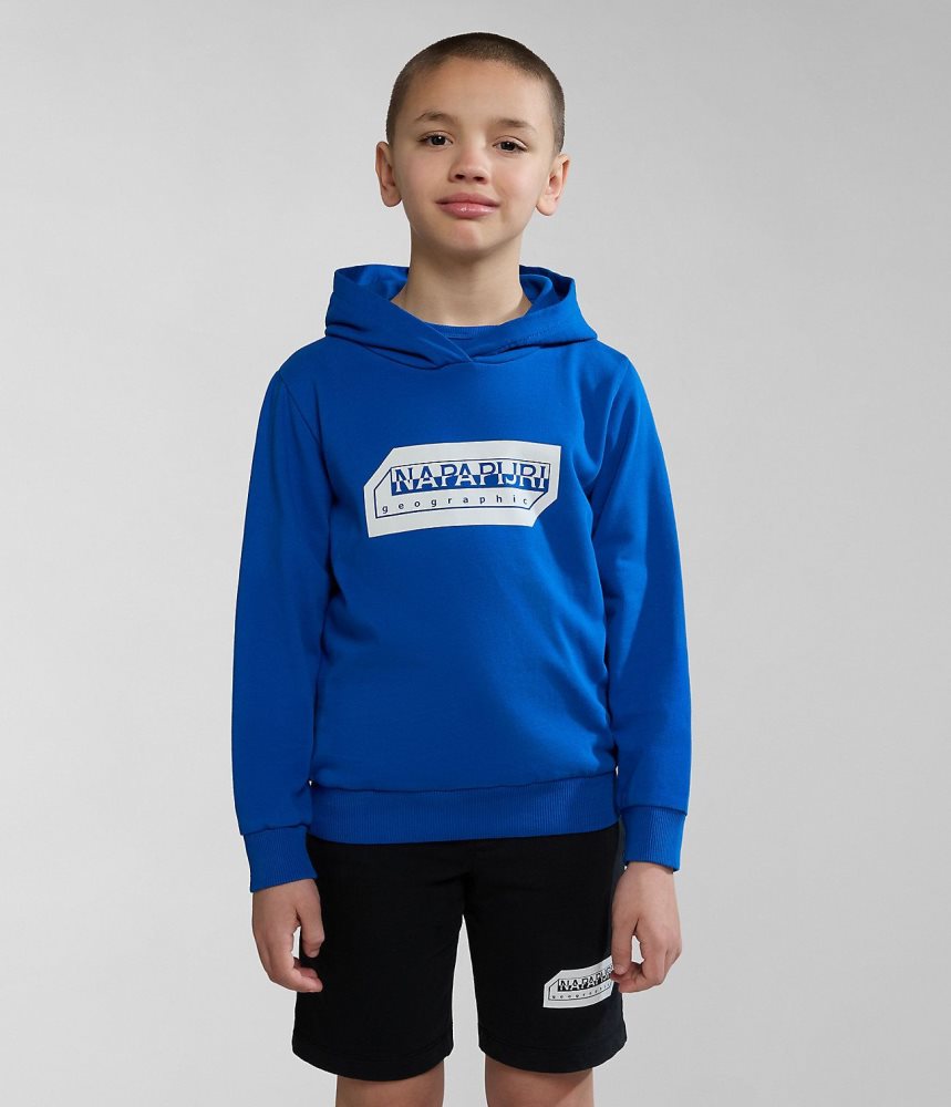 Φουτερ με Κουκουλα Napapijri Kitik Hoodie (4-16 YEARS) παιδικα μπλε | 285ZRNTDE