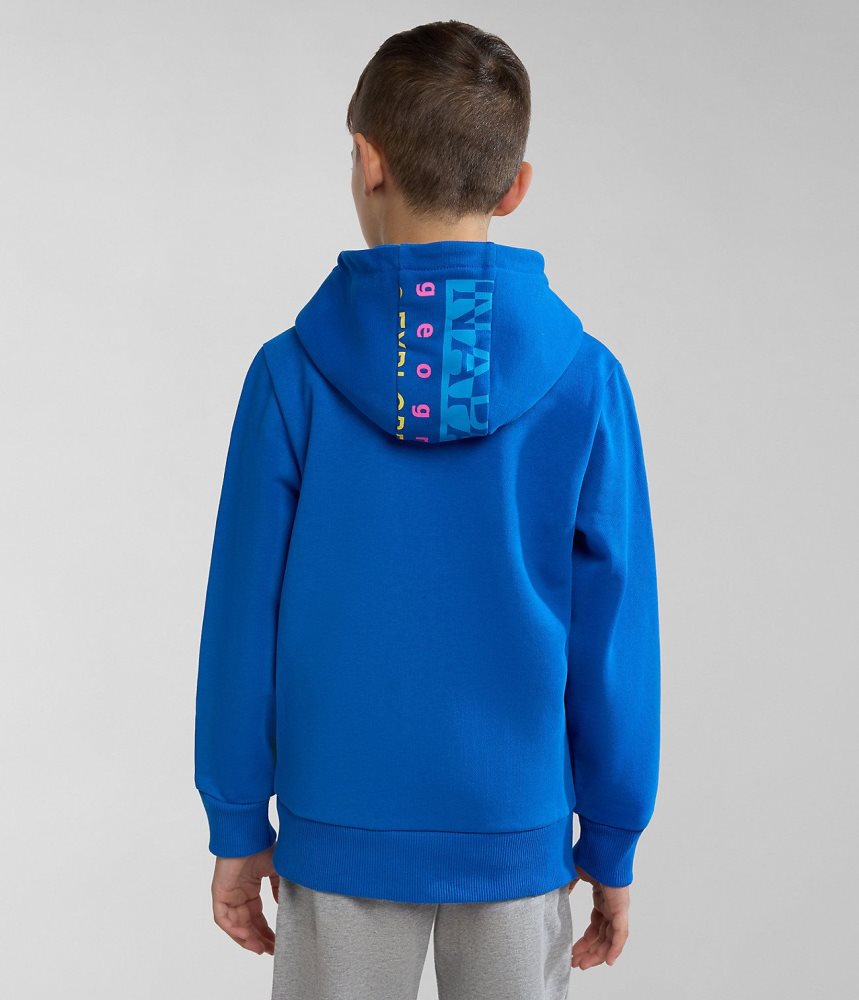 Φουτερ με Κουκουλα Napapijri Liard Hoodie (4-16 YEARS) παιδικα μπλε | 192AYHBCL