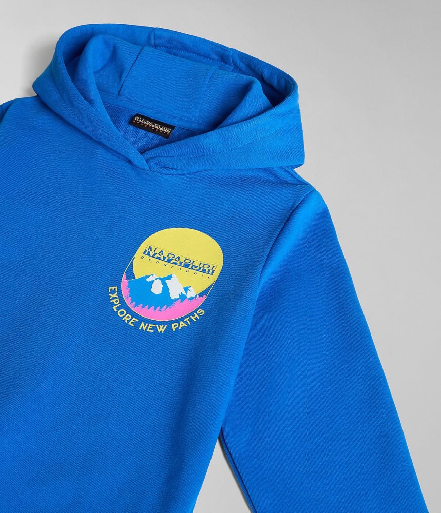 Φουτερ με Κουκουλα Napapijri Liard Hoodie (4-16 YEARS) παιδικα μπλε | 192AYHBCL